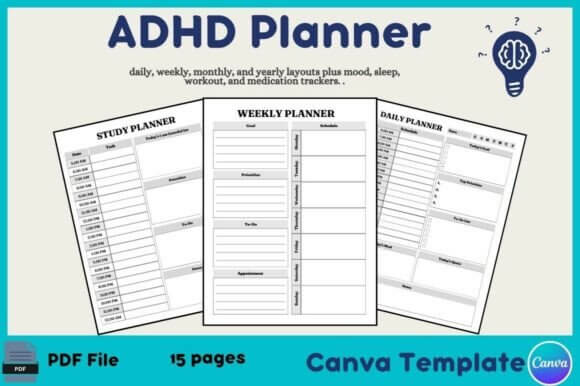 ADHD Planner Canva Template
