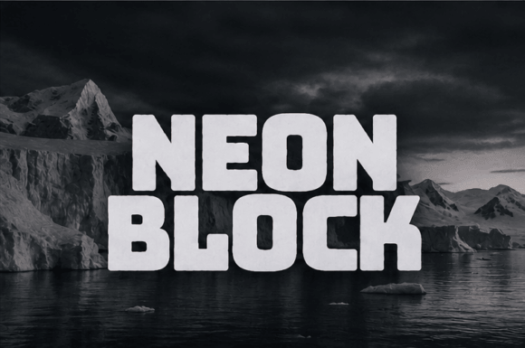 Neon Block Font